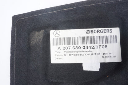11-17 MERCEDES W207 E350 E550 CONVERTIBLE TRUNK MAT WHEEL COVER CARPET