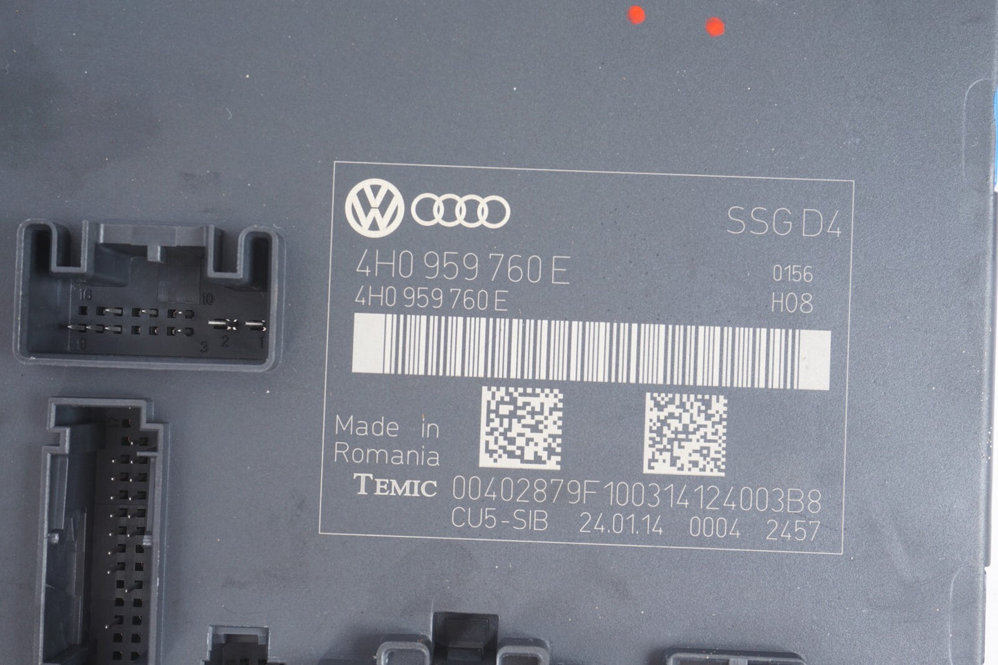 11-17 AUDI A8 A8L FRONT RIGHT PASSENGER SEAT CONTROL MODULE 4H0959760E  OEM