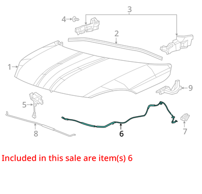 2016 2018 FIAT 500X Hood Release Cable  Bonnet Opening Handle Pull Lever