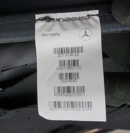 11-17 Mercedes W207 E350 E550 Convertible Soft Top Roof Black 2077700082 OEM
