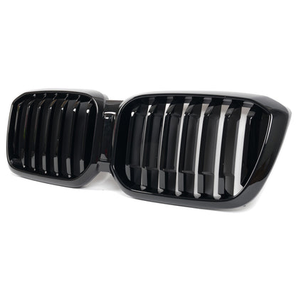 For 2021 - 2024 BMW IX3 X3 X4 G01 G02 G08 Gloss Black Front Kidney Grill Grille
