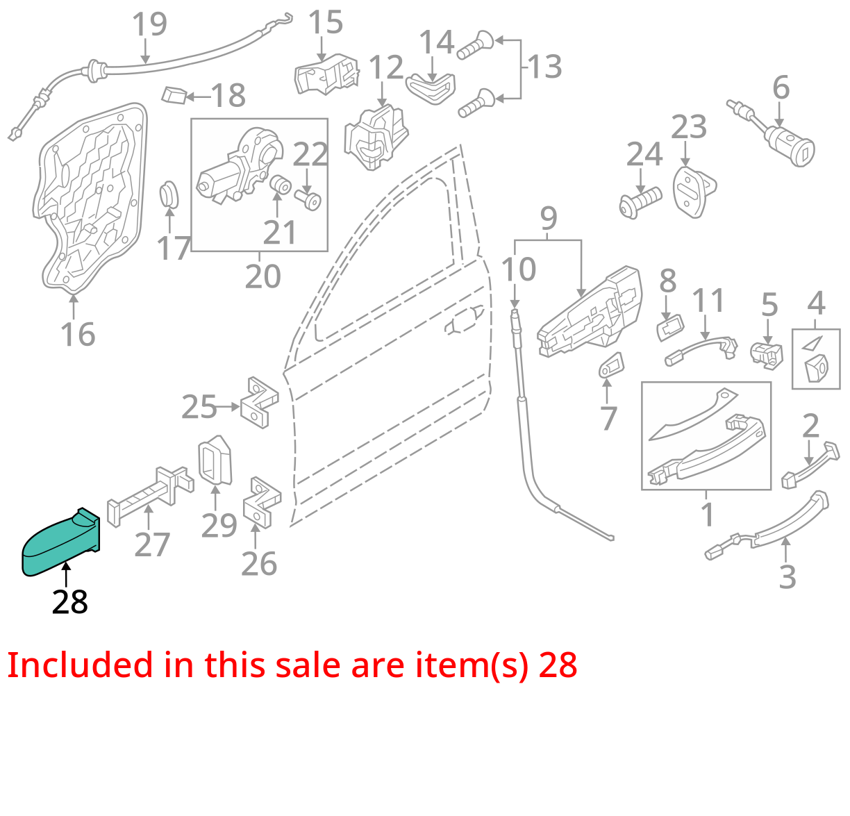 2011 - 2018 Audi A8L Front Right Passenger Side Door Check Strap Stopper OEM