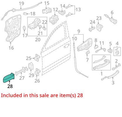 2011 - 2018 Audi A8L Front Right Passenger Side Door Check Strap Stopper OEM