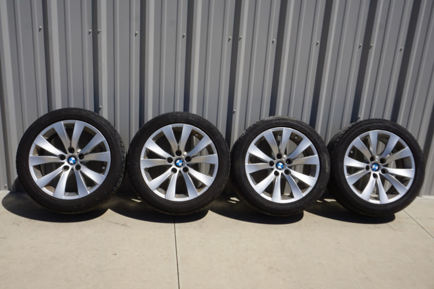 06-10 BMW 650i Wheels Wheel 18x8 Alloy 5 Double V Spoke Fits 599166 Set of 4