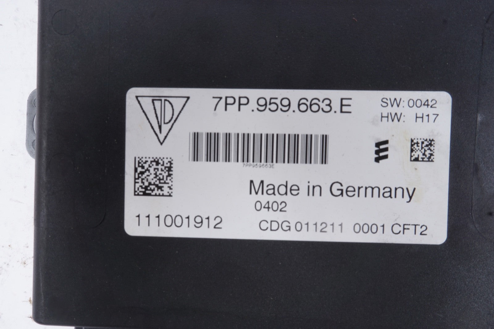 2011-2018 PORSCHE CAYENNE VOLTAGE CONVERTER CONTROL MODULE UNIT 7PP959663E OEM