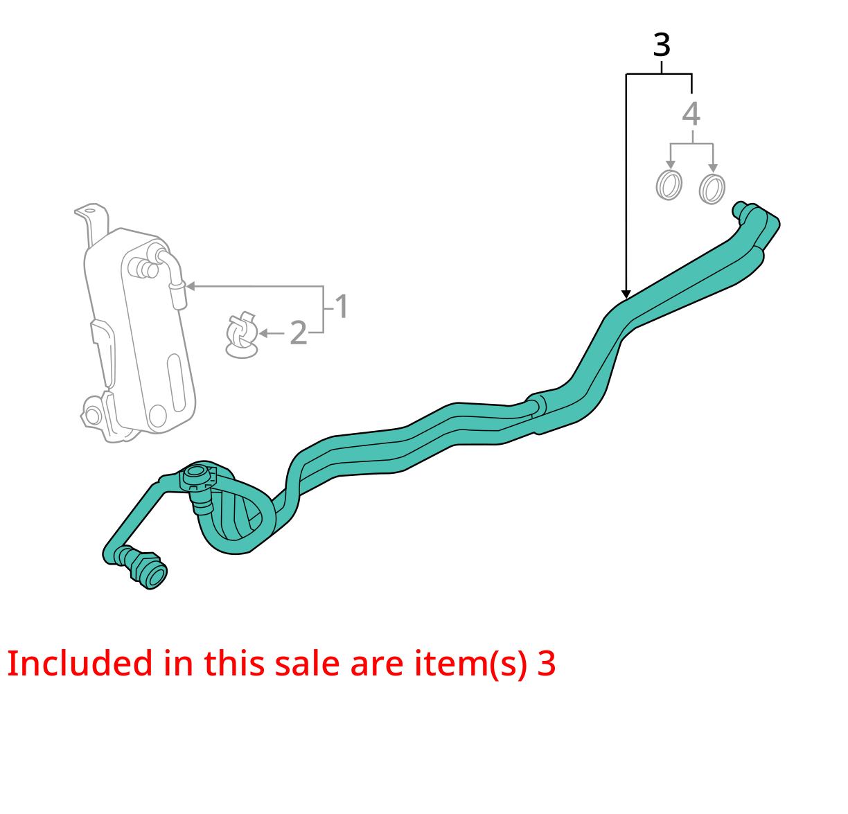 2013-2016 BMW 228 320 328 420 428  AUTO TRANSMISSION OIL COOLER LINE PIPE