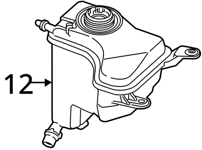 2017-2020 BMW F39 F44 F48 X1 X2 Engine Radiator Coolant Reservoir Expansion Tank