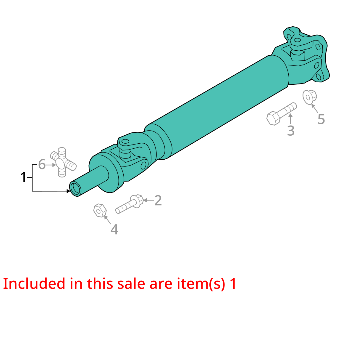 2017 - 2019 NISSAN TITAN XD REAR DRIVE SHAFT 5.0L 4X4 4WD 1N6BA1F34KN519715