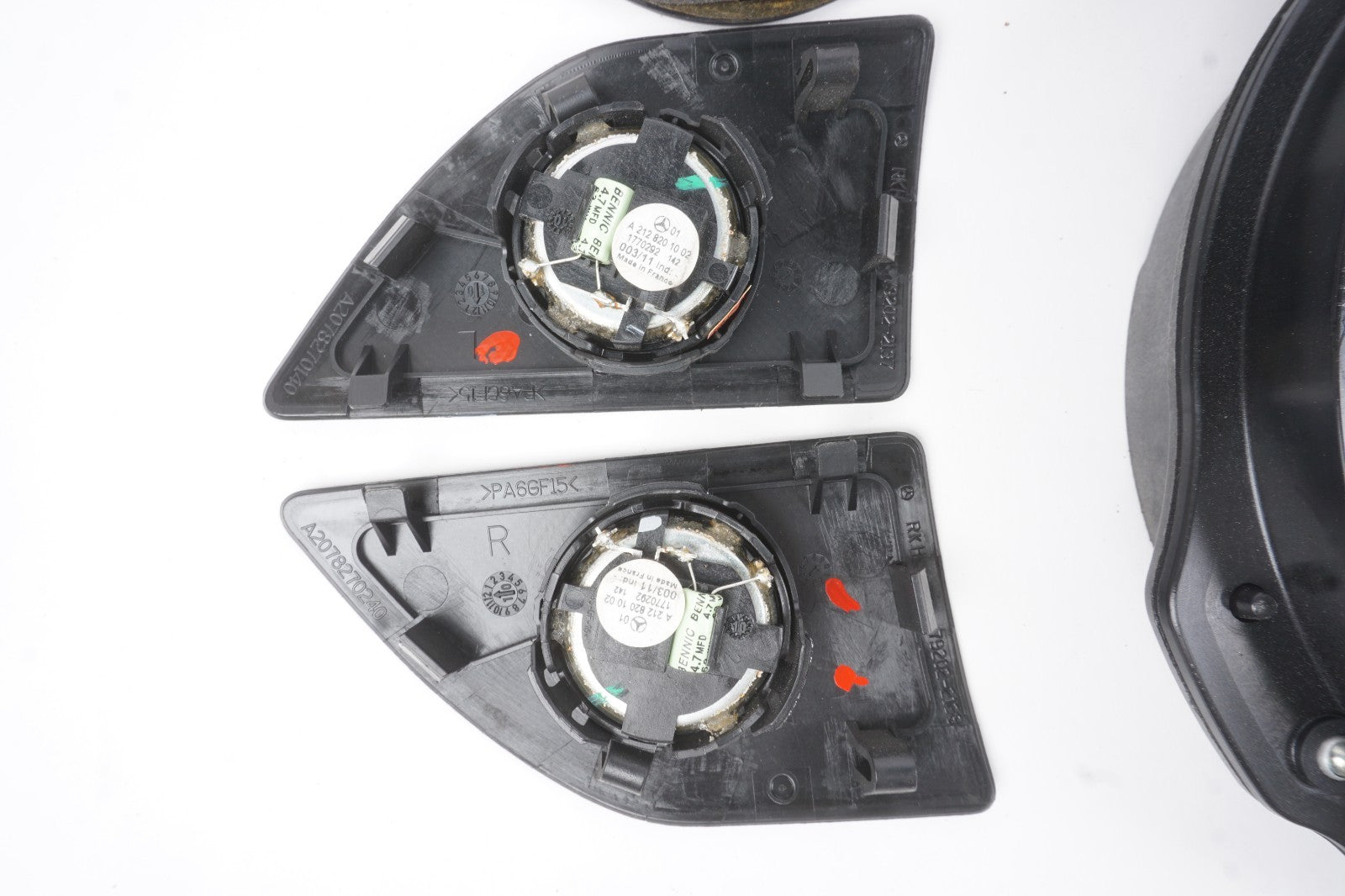 11-17 Mercedes W207 E550 E350 Convertible Audio Speaker Tweeter SET of 11 OEM