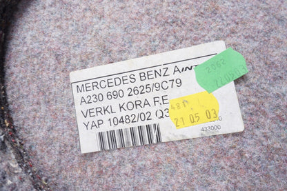 03-06 MERCEDES-BENZ R230 SL500 REAR RIGHT SIDE TRUNK CARPET TRIM COVER OEM