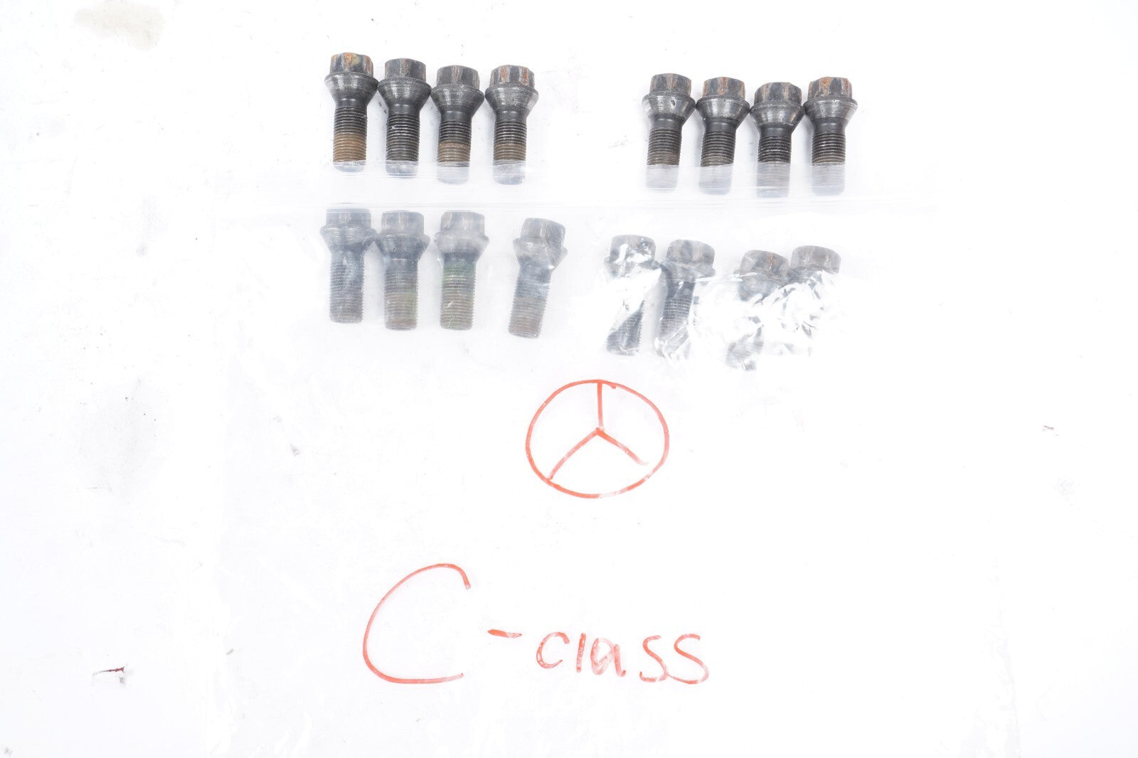 08-14 Mercedes W204 C300 C350 Wheel Lug Nut Bolt SET Of 16 OEM