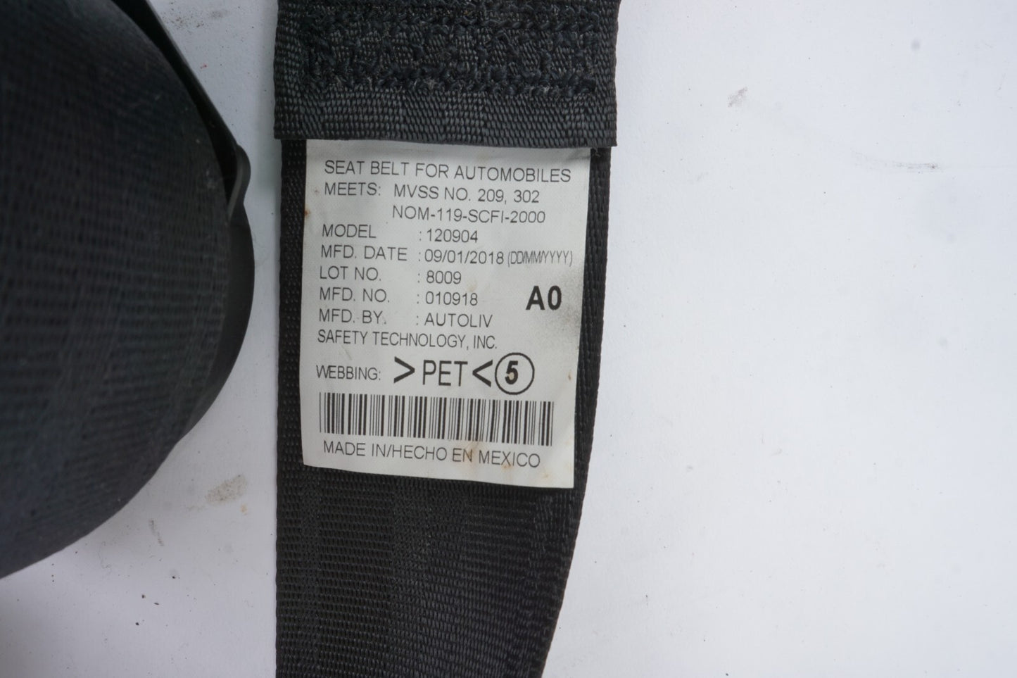 2018-2024 Honda Odyssey Rear Third Row Seat Belt Retractor Right Pass Side OEM