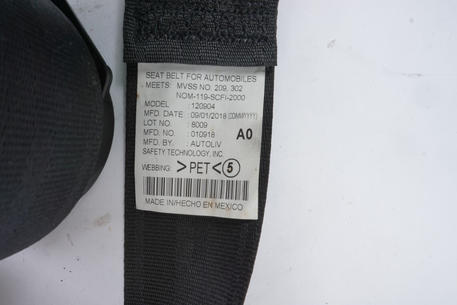 2018-2024 Honda Odyssey Rear Third Row Seat Belt Retractor Right Pass Side OEM