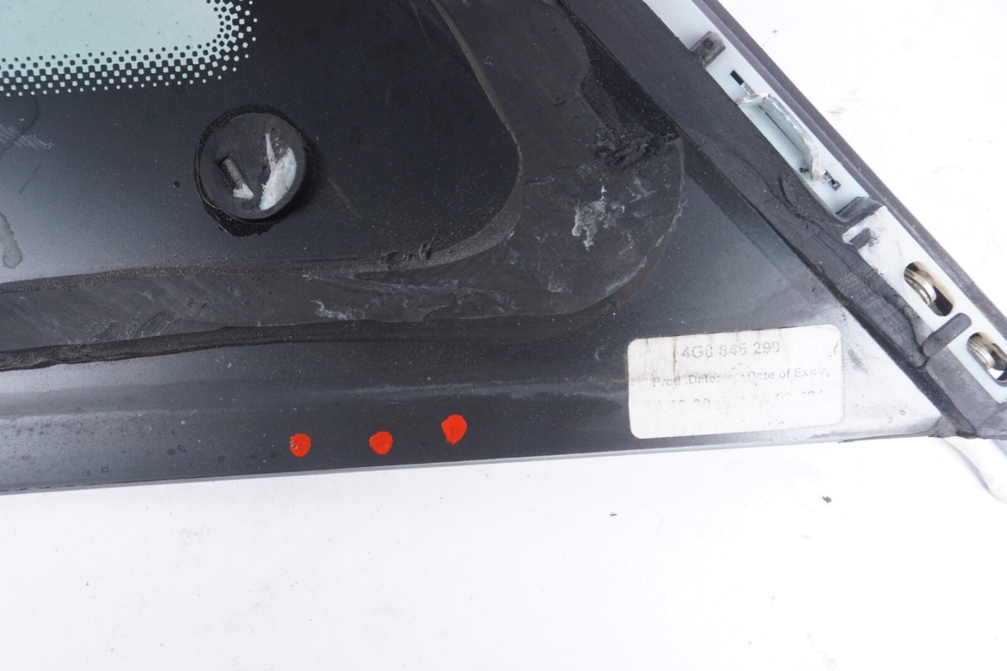 2012 - 2017 Audi A7 Rear Quarter Window Glass Left Driver Side OEM