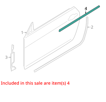 2014-2020 BMW 4728i 430I 435i FRONT RIGHT PASSENGER DOOR WINDOW BELT MOLDING OEM
