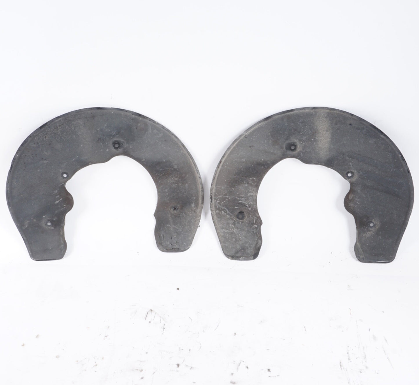 11-17 AUDI A8L A8 3.0L FRONT BRAKE DISK ROTORS LEFT & RIGHT SHIELD SHIELDS   OEM