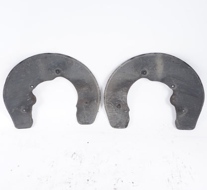 11-17 AUDI A8L A8 3.0L FRONT BRAKE DISK ROTORS LEFT & RIGHT SHIELD SHIELDS   OEM