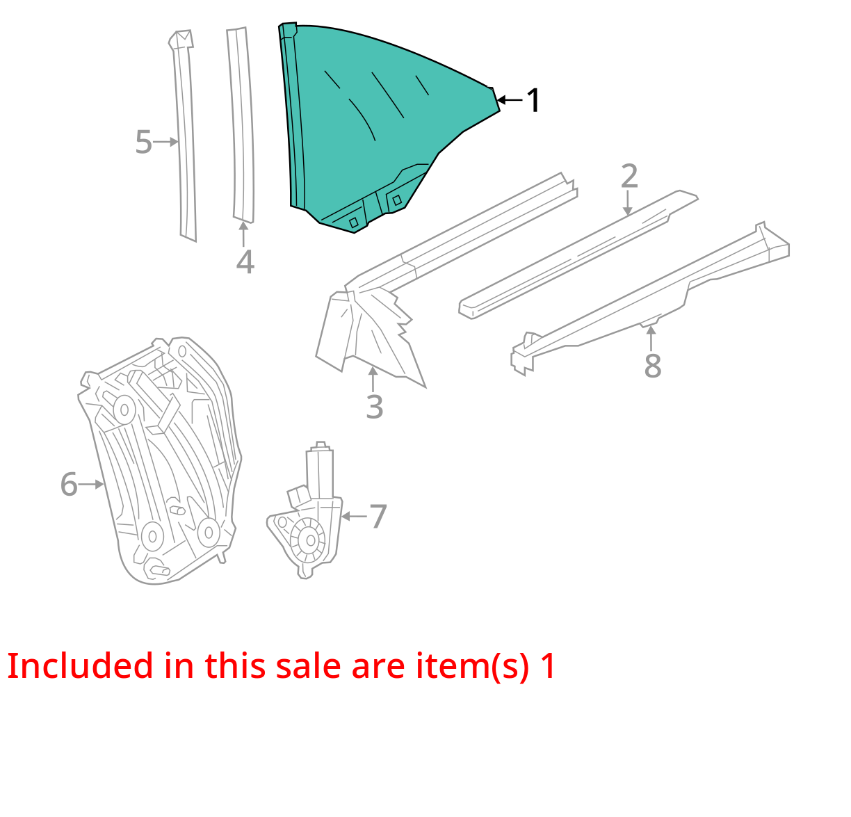 2013-2020 MERCEDES S550 OEM REAR LEFT QUARTER WINDOW GLASS