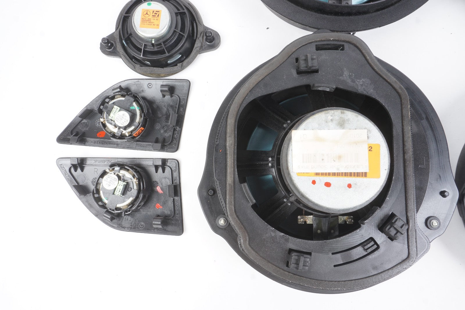 11-17 Mercedes W207 E550 E350 Convertible Audio Speaker Tweeter SET of 11 OEM