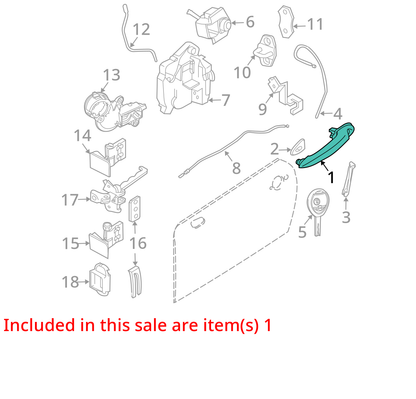 Mini Cooper Right Front Exterior Door Handle 51217198472 02-15 R5x