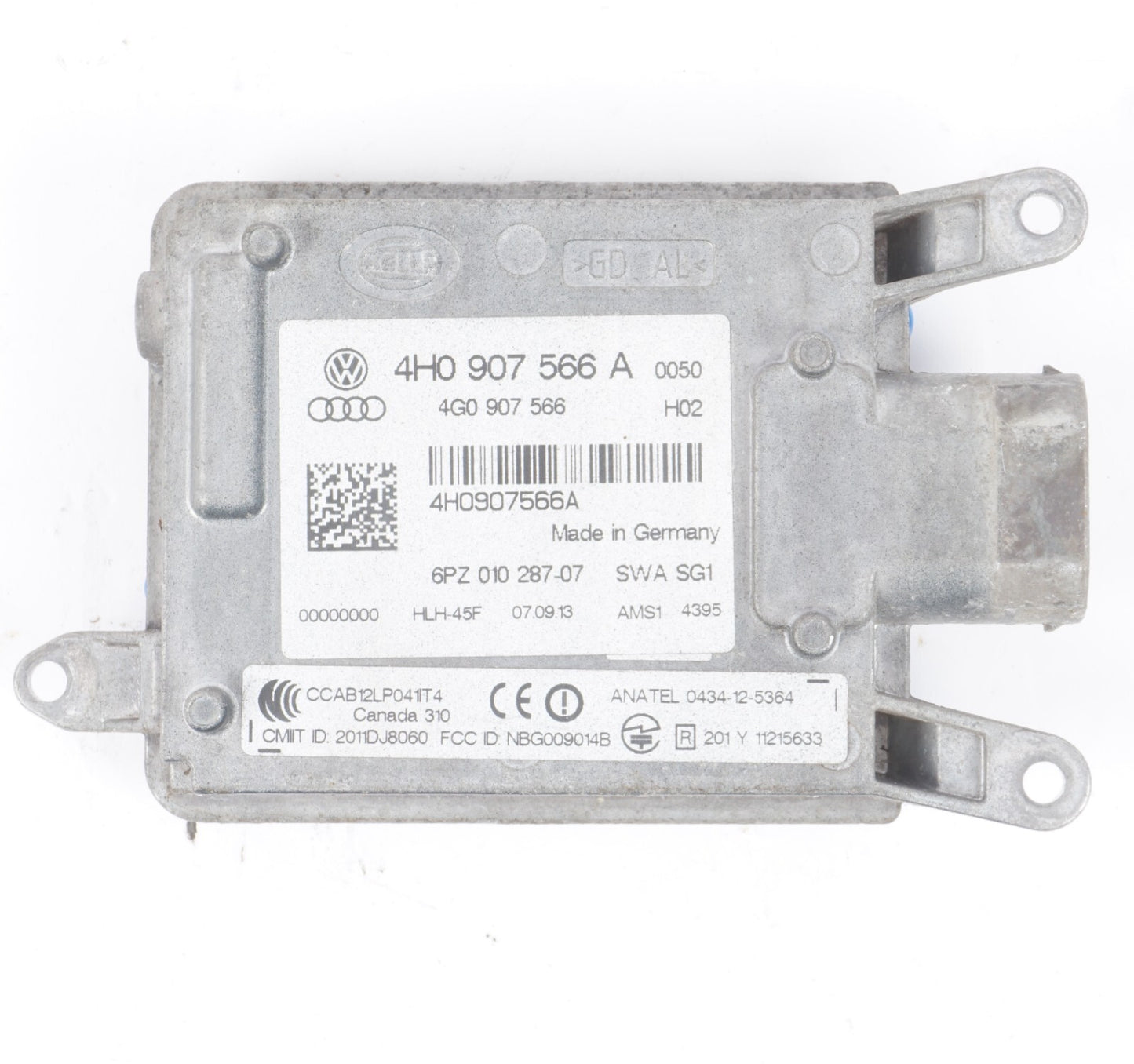 12-14 AUDI A8L A8 RIGHT REAR BLIND SPOT ALERT SENSOR MODULE 4H0907566A OEM