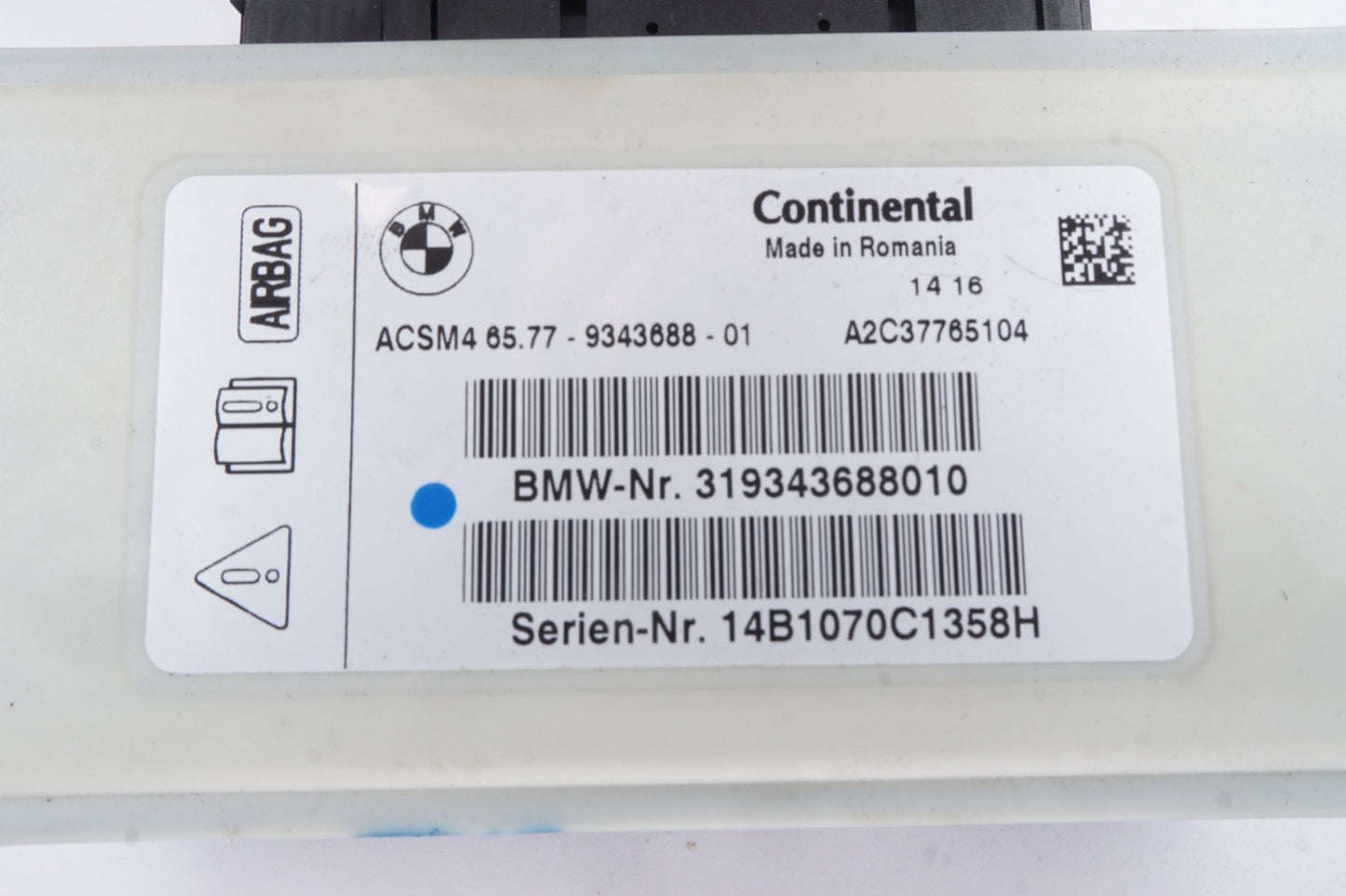 14-21 BMW SERIES 2 3 4 SAFETY DIAGNOSTIC COMPUTER CONTROL MODULE UNIT OEM