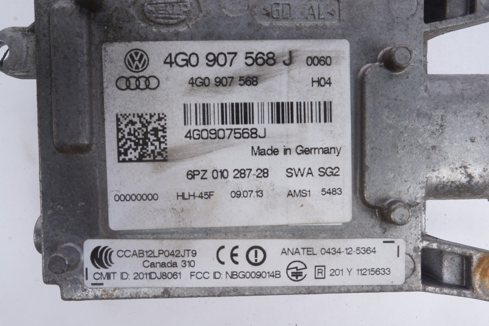 2012 - 2018 Audi A7 Rear Right Side Blind Spot Control Module OEM