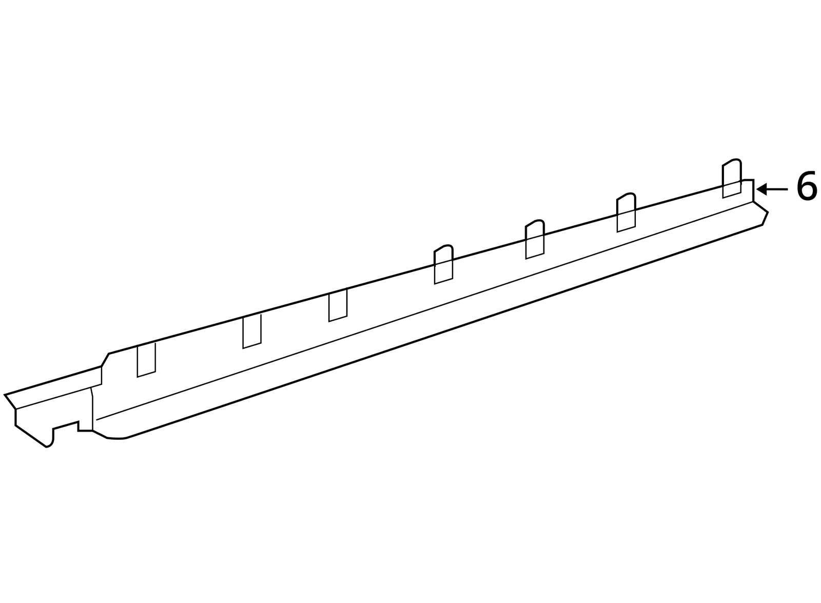 06-11 Mercedes W164 ML63 ML350 RUNNING BOARD SIDE STEP LEFT DRIVER SIDE OEM