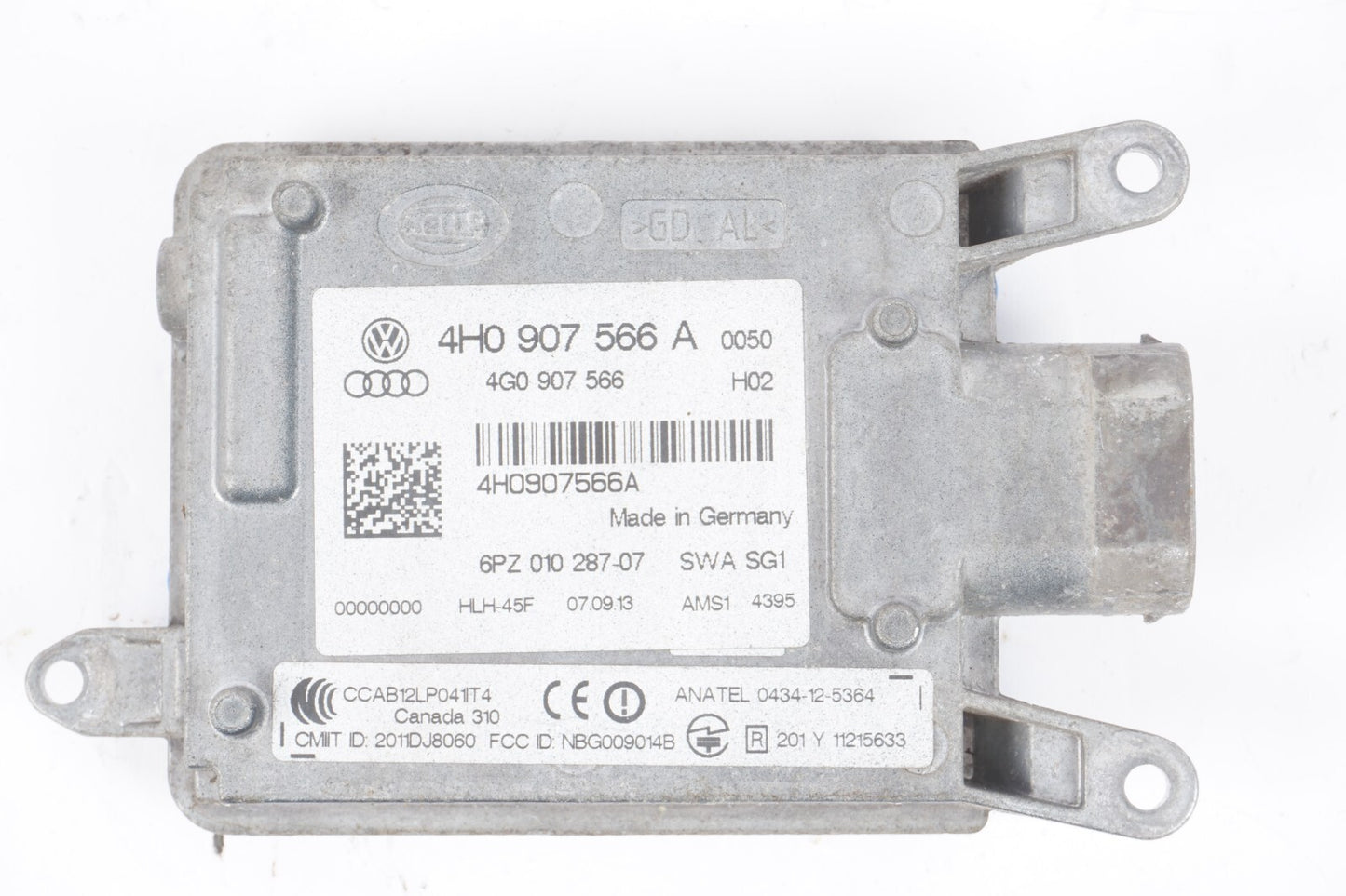 12-14 AUDI A8L A8 RIGHT REAR BLIND SPOT ALERT SENSOR MODULE 4H0907566A OEM
