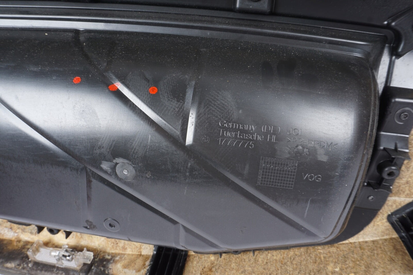 11-16 BMW 528i 535 550 Rear Left Driver Side Interior Door Card Panel Brown OEM