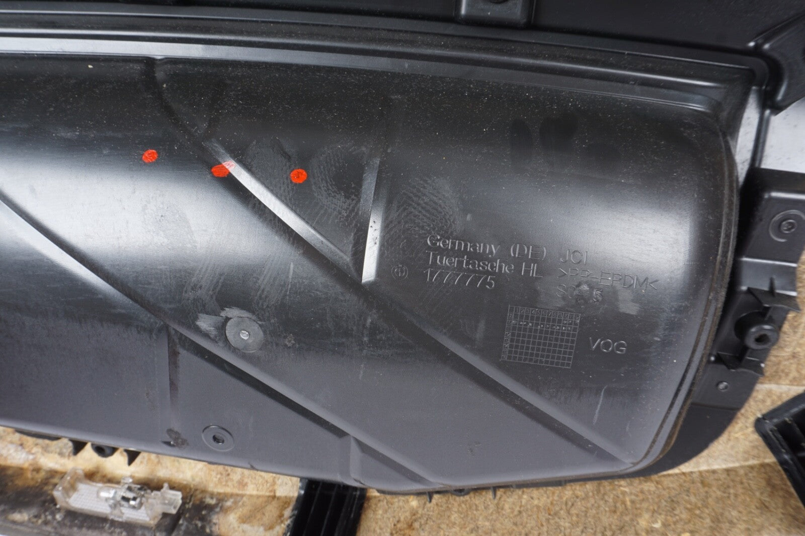 11-16 BMW 528i 535 550 Rear Left Driver Side Interior Door Card Panel Brown OEM