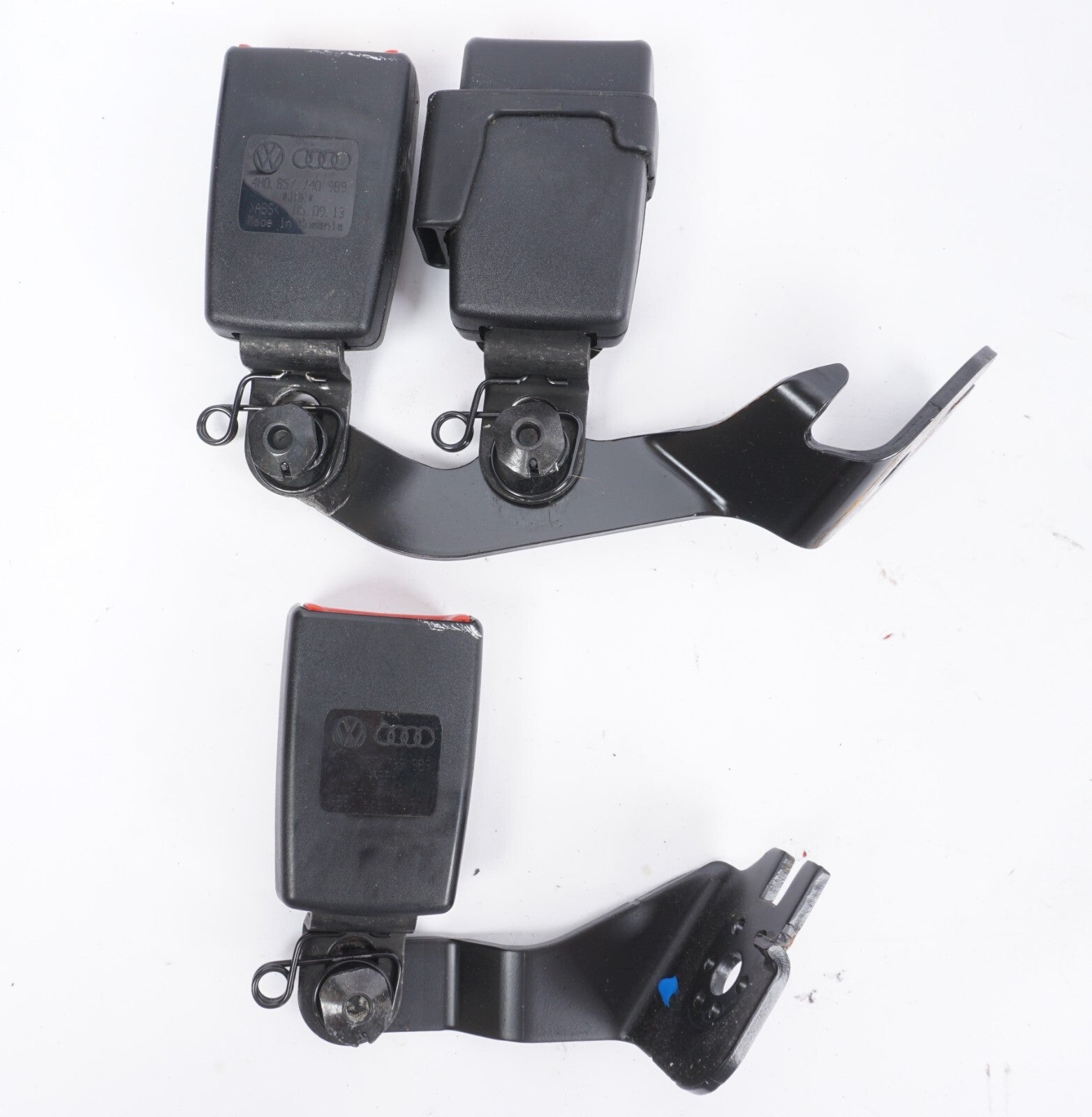 2011 - 2017 Audi A8L A8 Rear Seat Belt Buckle Latch Set Of 3 OEM