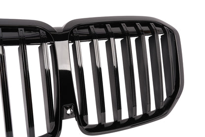 For 2023 BMW G07 X7 xDrive40i M60i Glossy Black Front Kidney Grille Grill