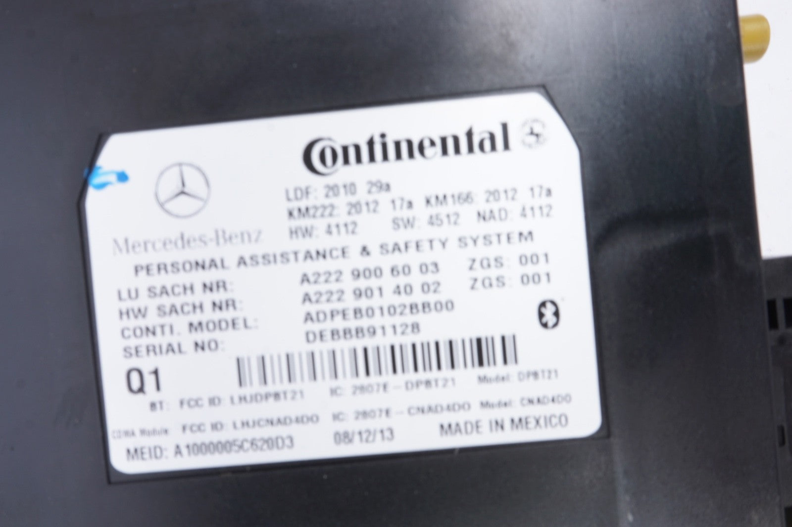 10–20 Mercedes W212 E350 E550 GLA250 Communication Control Module 2229006003 Oem