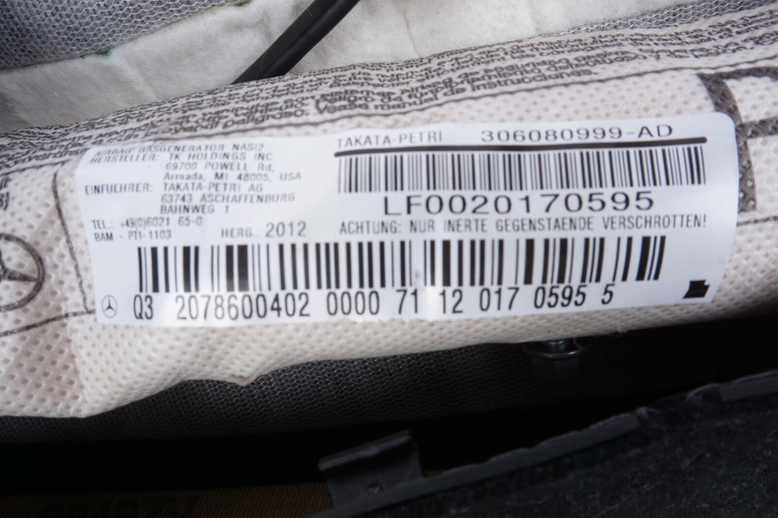 2010-14 MERCEDES E350 W212 COUPE FRONT LEFT DRIVER UPPER SEAT COVER BLACK