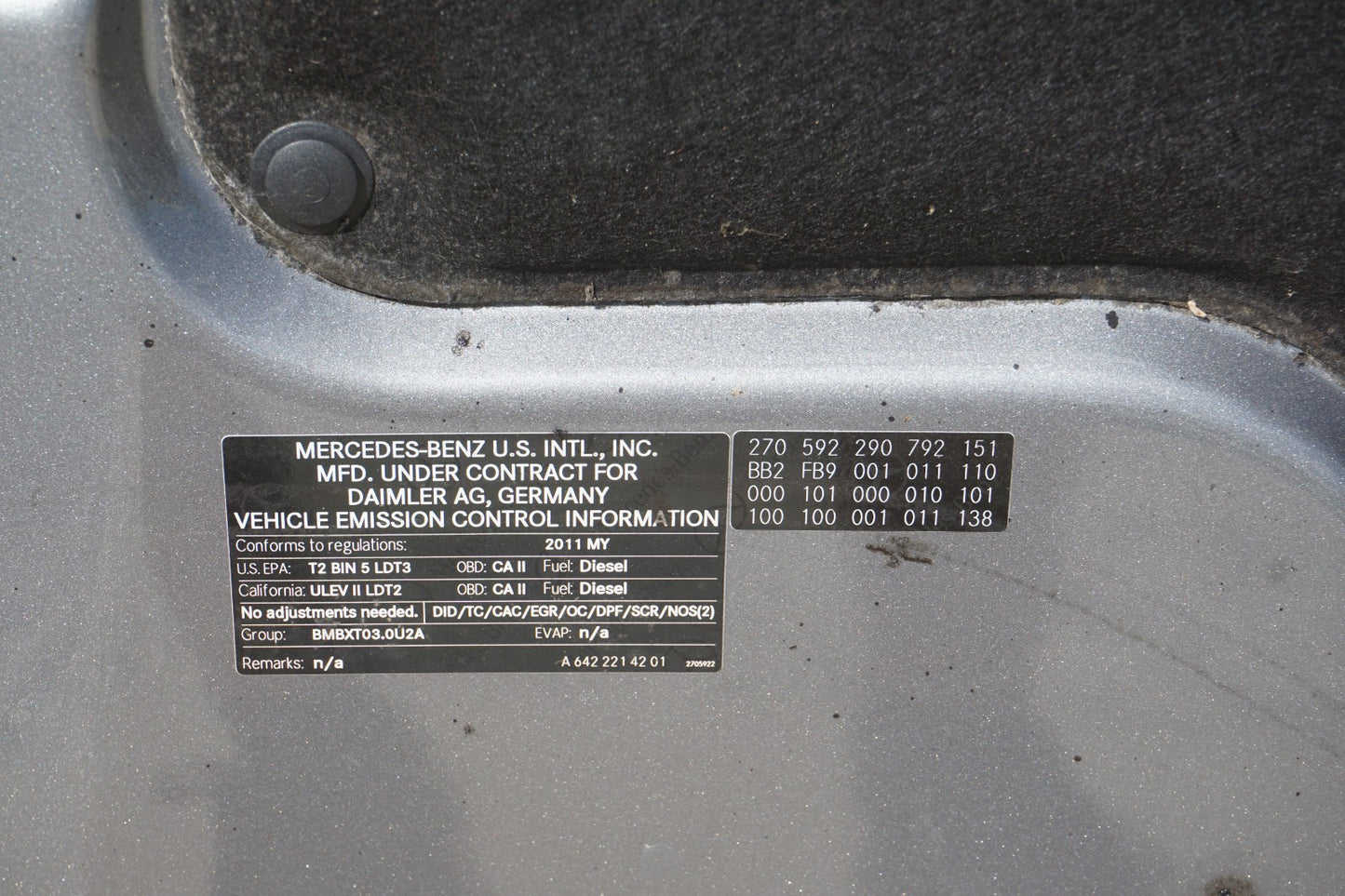 2006 - 2011 MERCEDES BENZ ML350 3.5L HOOD PANEL OEM