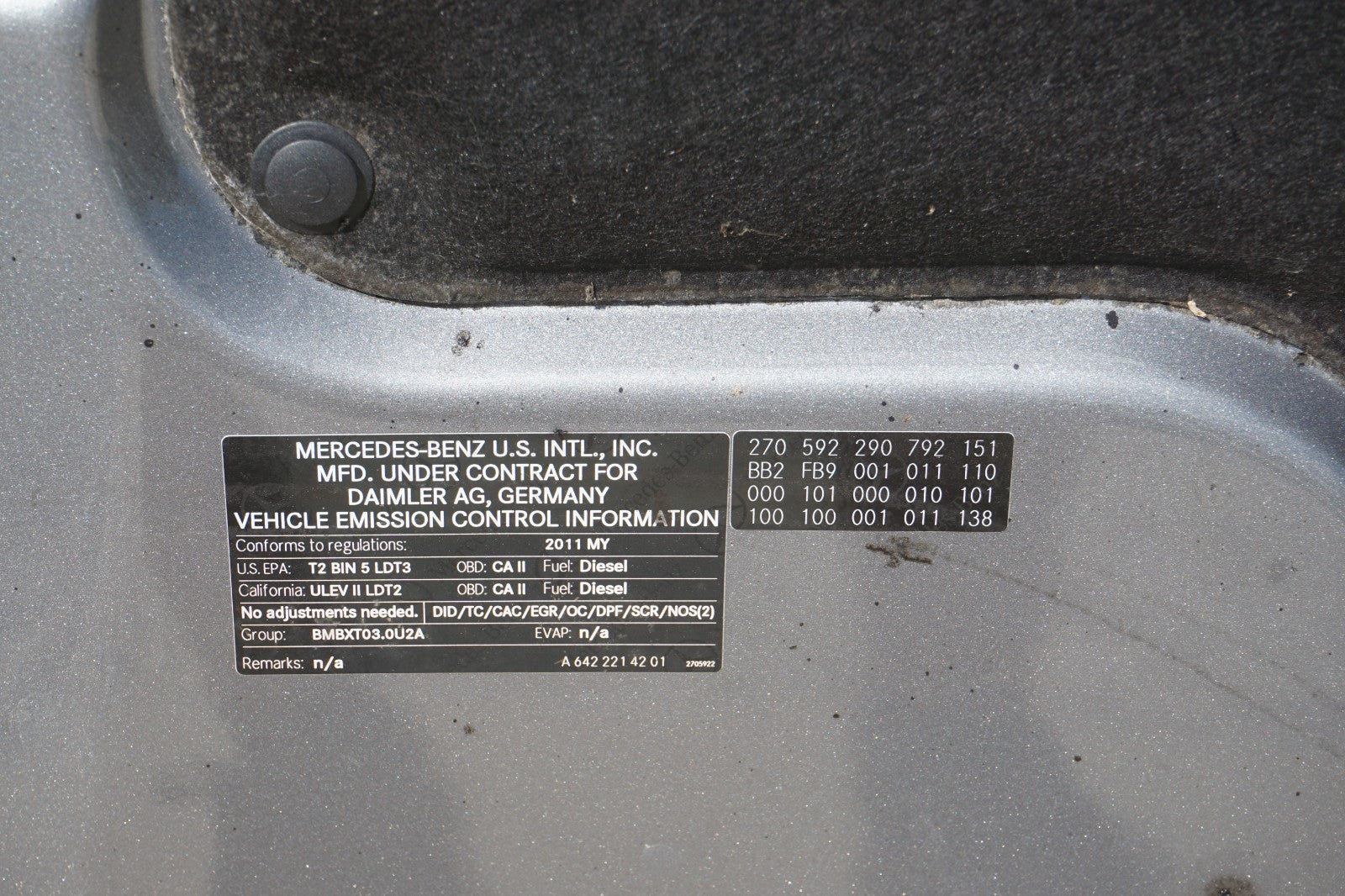 2006 - 2011 MERCEDES BENZ ML350 3.5L HOOD PANEL OEM
