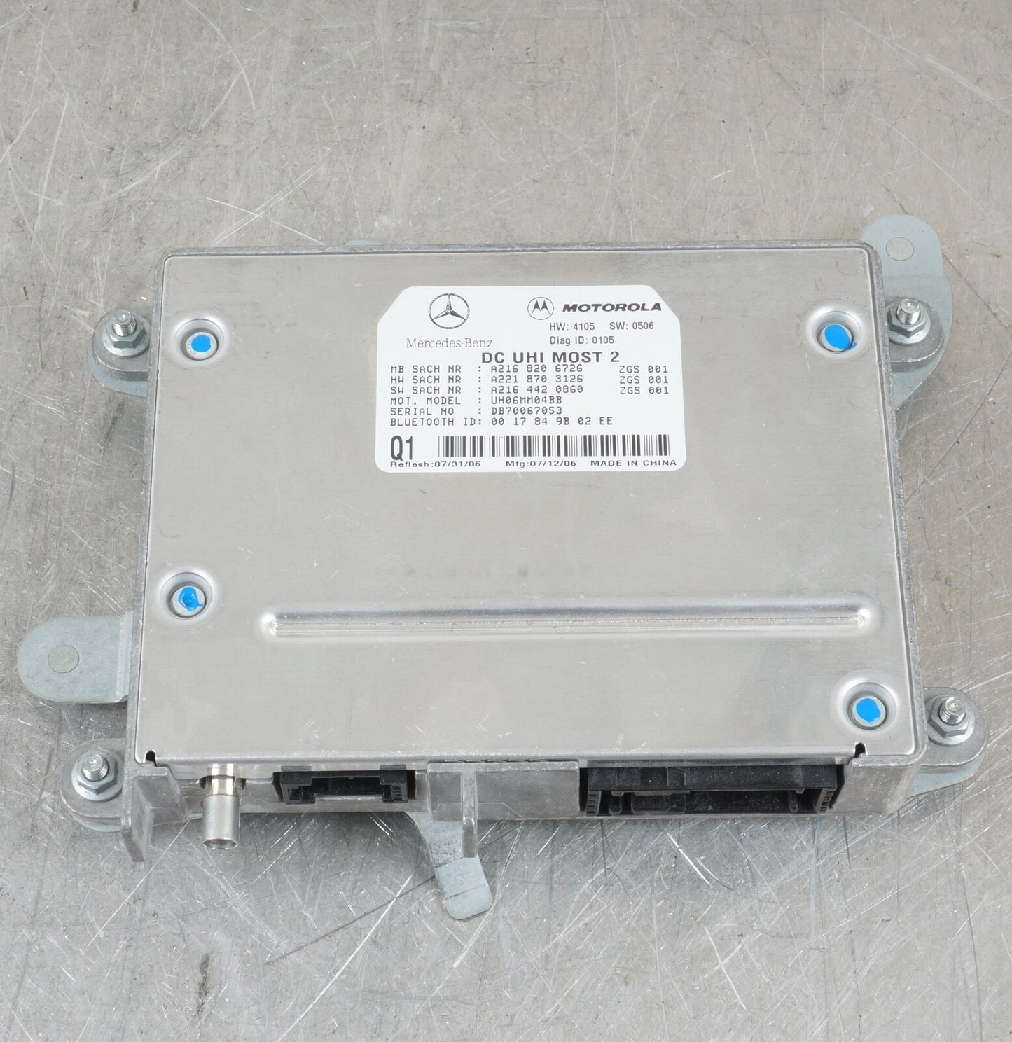07-10 Mercedes W221 S550 CL550 CL600 Bluetooth Communication Module OEM 