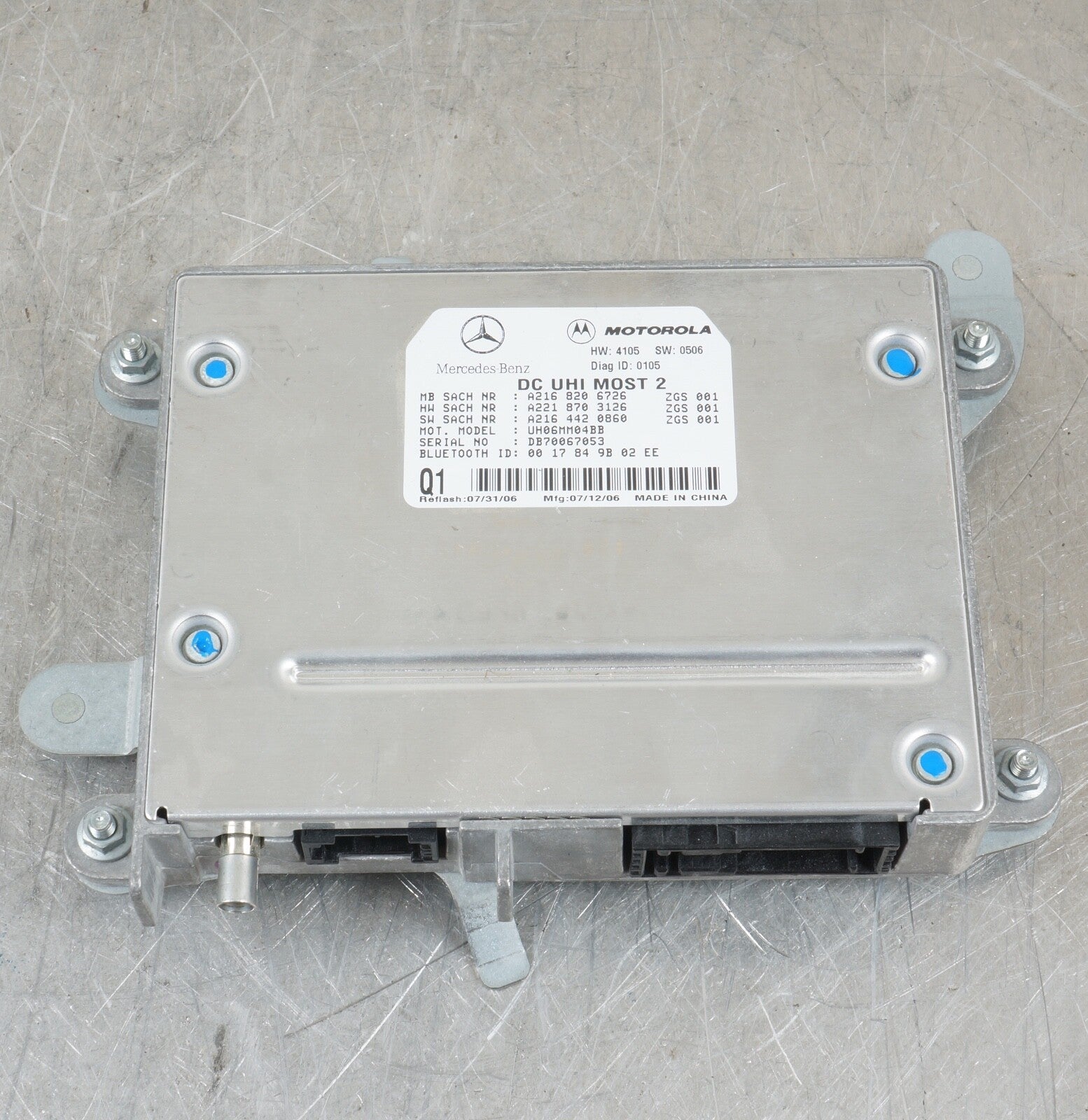 07-10 Mercedes W221 S550 CL550 CL600 Bluetooth Communication Module OEM 