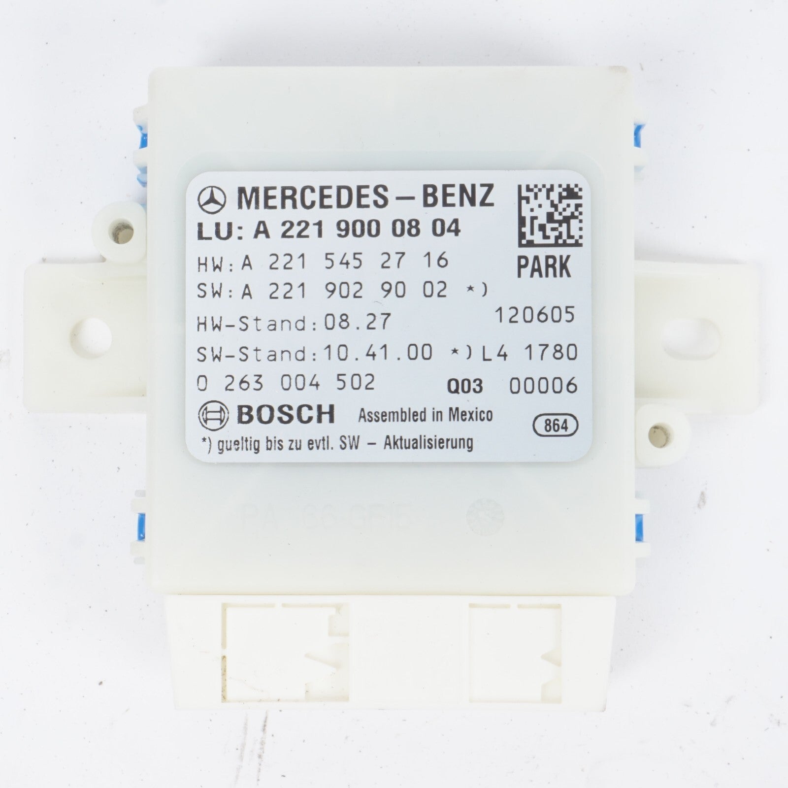 10-13 Mercedes W221 S550 S63 AMG Rear Parking Parktronic Control Module OEM