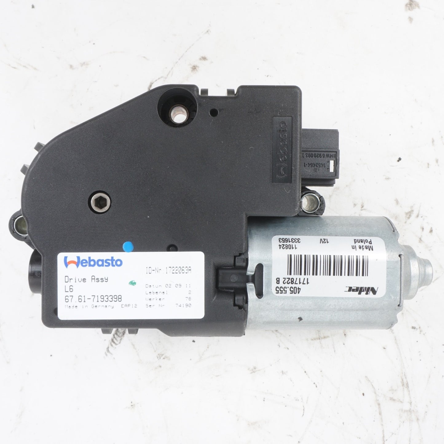 2012 – 2017 BMW 650i 640I Front Sunroof Motor OEM 7193398