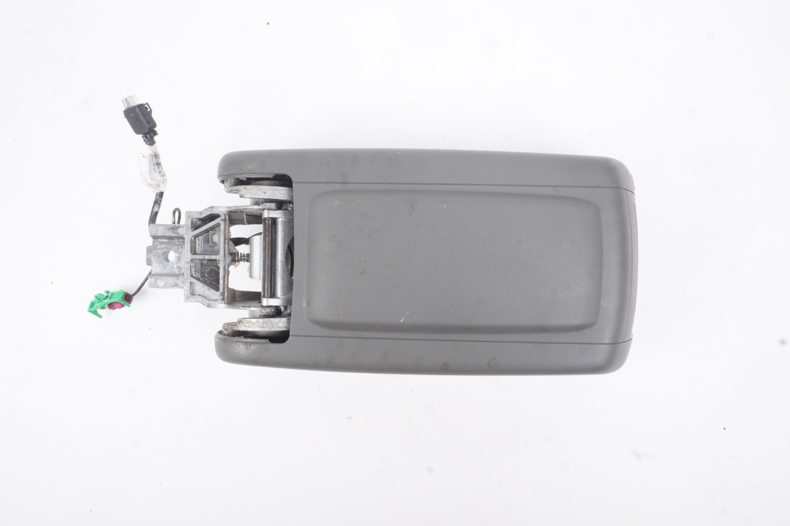 2005 - 2011 Audi A6 Center Console Gray Leather Armrest Lid Cover Storage OEM