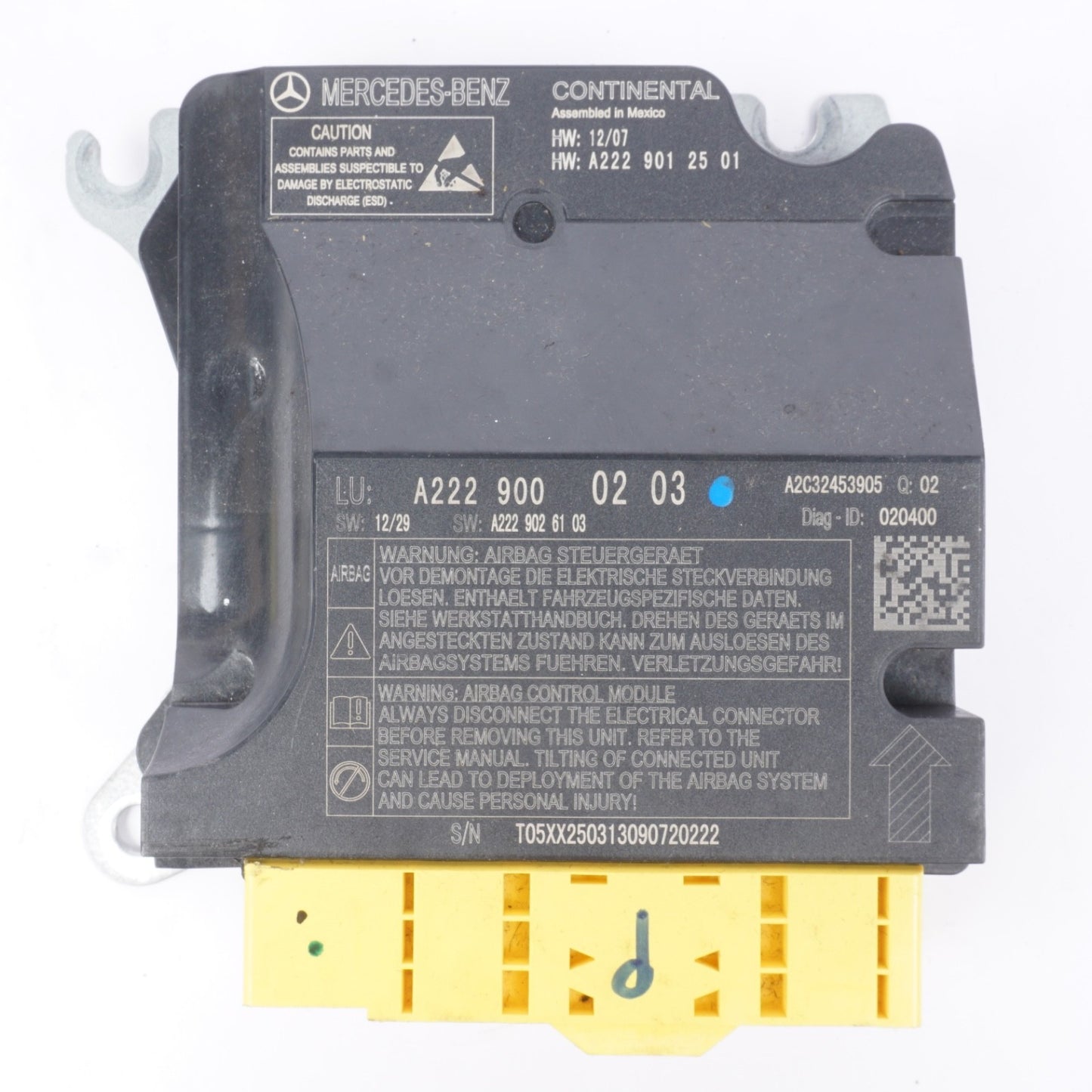 14-17 MERCEDES-BENZ S550 W222 CONTROL MODULE COMPUTER UNIT OEM