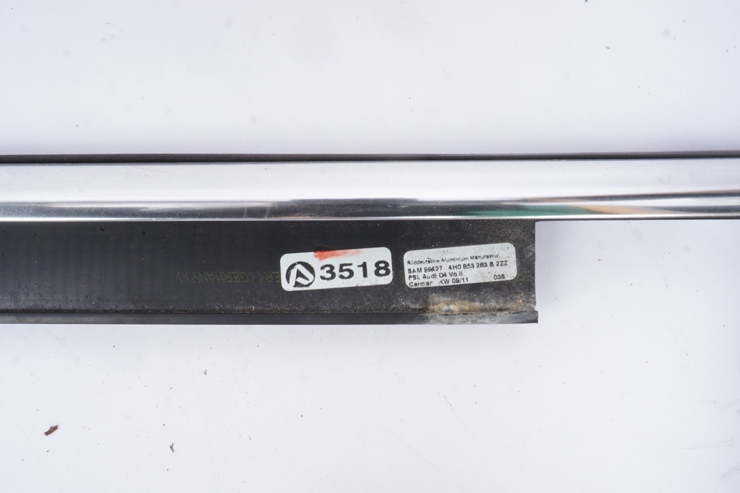 2011-2018 AUDI A8  FRONT LEFT DRIVER SIDE DOOR WINDOW BELT MOLDING OEM