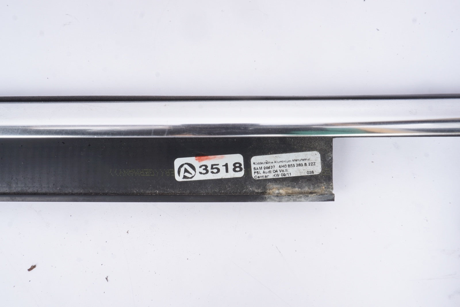2011-2018 AUDI A8  FRONT LEFT DRIVER SIDE DOOR WINDOW BELT MOLDING OEM