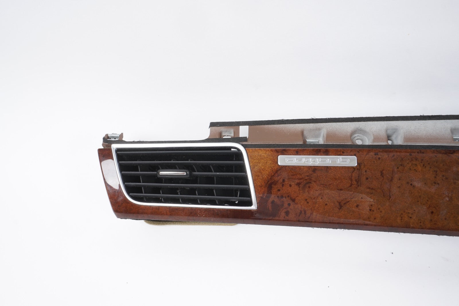 11-17 AUDI A8 A8L DASH RIGHT SIDE WOOD GRAIN BEZEL MOLDING COVER W/ AIR VENT OEM