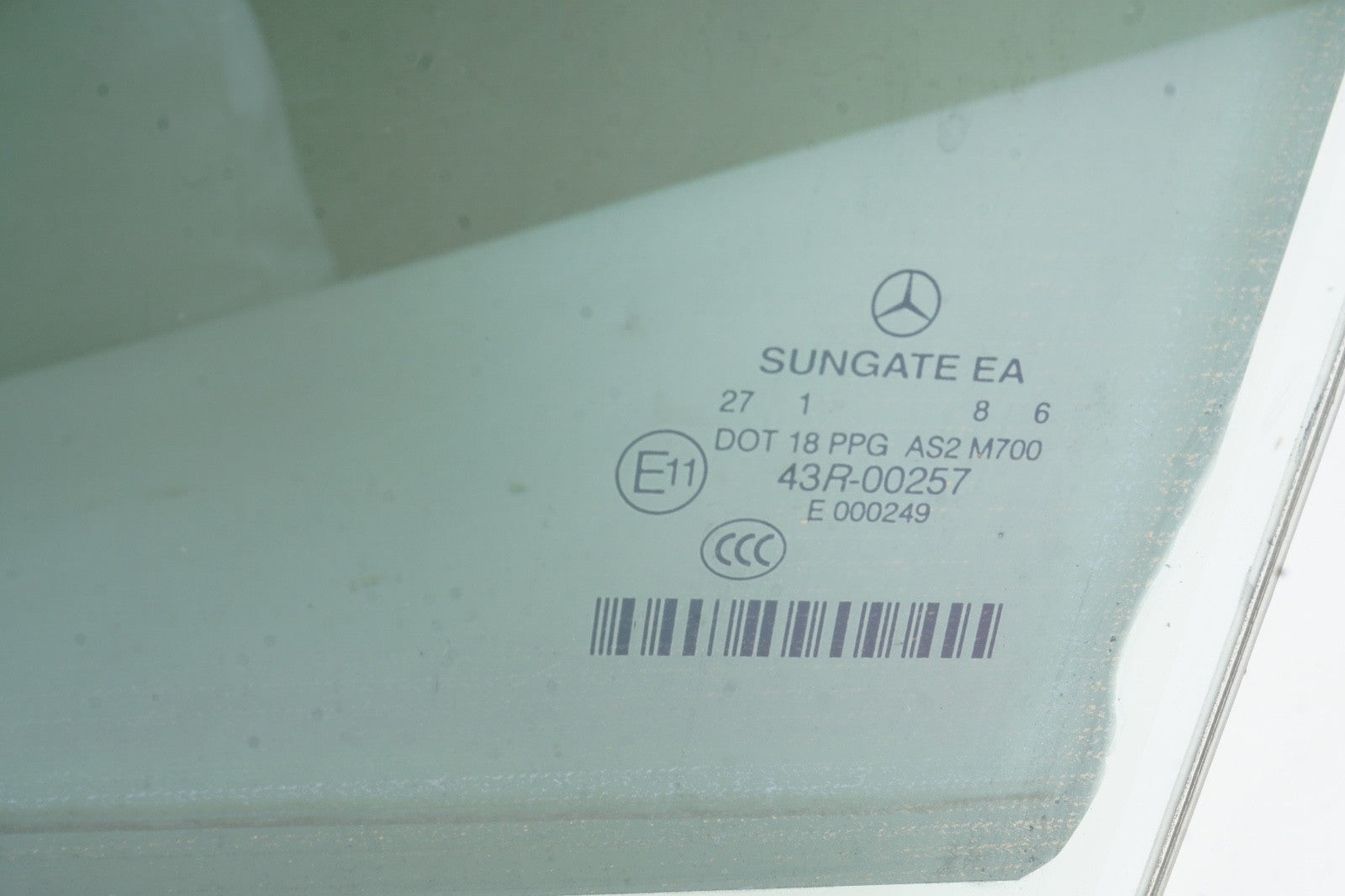 07-13 Mercedes S550 W221 S400 S350 Rear Left Driver Side Door Window Glass Oem
