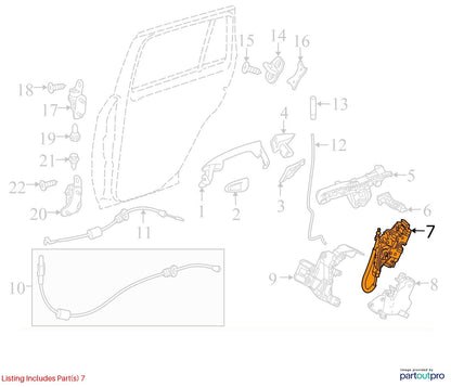 08-14 Mercedes-Benz C300 Rear Right Passenger Side Door Lock Actuator OEM