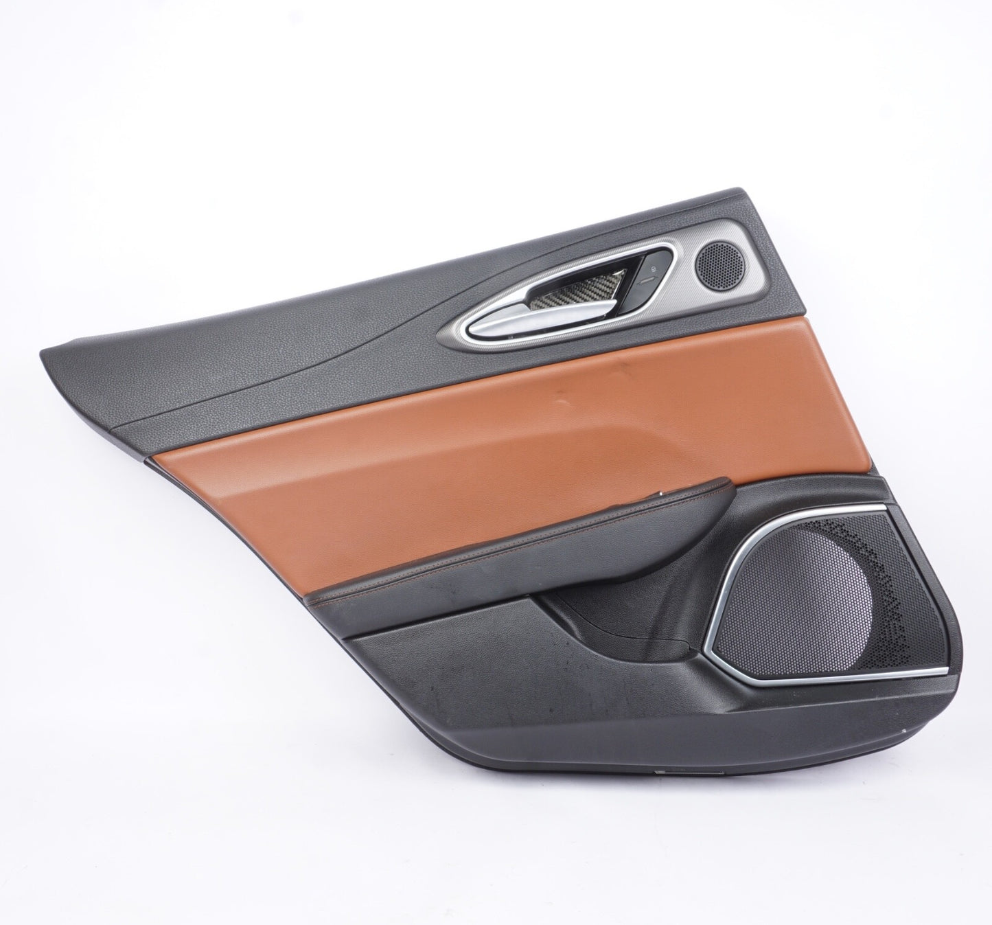 17-22 ALFA ROMEO GIULIA LEFT DRIVER SIDE REAR INTERIOR DOOR PANEL BLACK BROWN