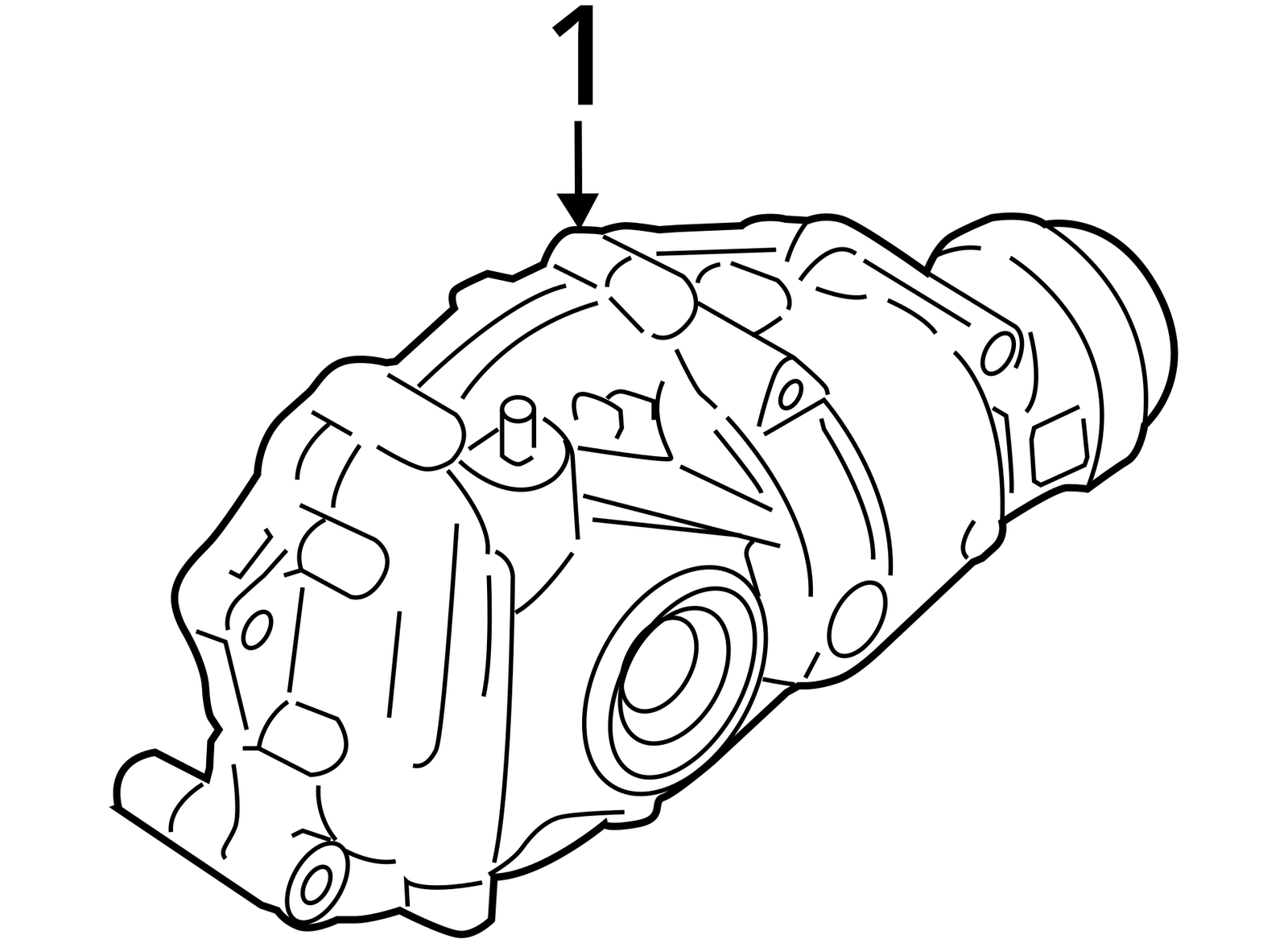 2010 - 2012 Bmw 7 Series F01 F02 4.4L Awd Differential Carrier Twin Turbo Oem